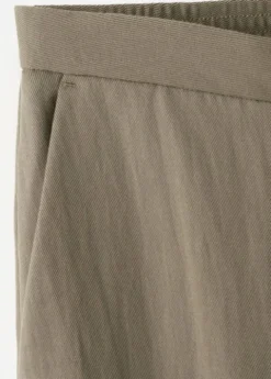 High-waisted lyocell trousers