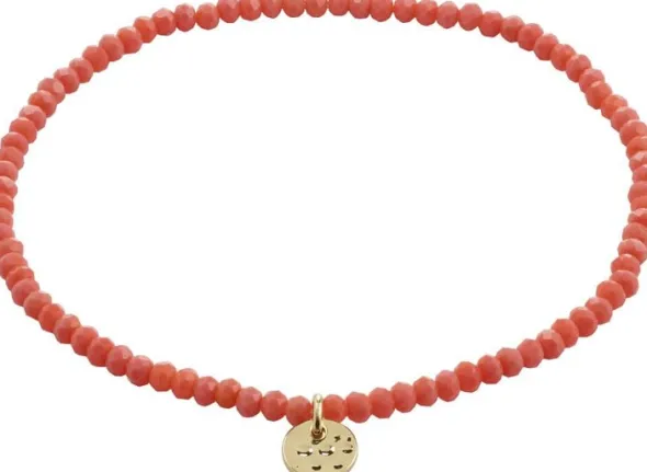 INDIE bracelet peach, gold-plated