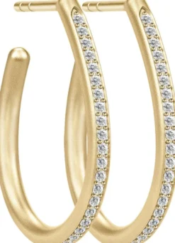 Infinity pear hoops