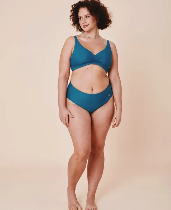 Istana draperet bikini top - Teal