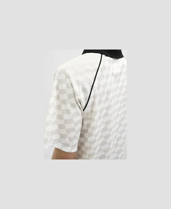 JCORETREAT AOP MESH OPEN COLLAR POL