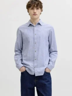 JJESUMMER LINEN BLEND SHIRT L/S SN