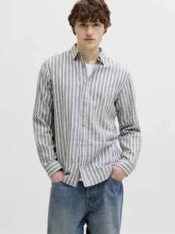 JJESUMMER LINEN BLEND SHIRT L/S SN