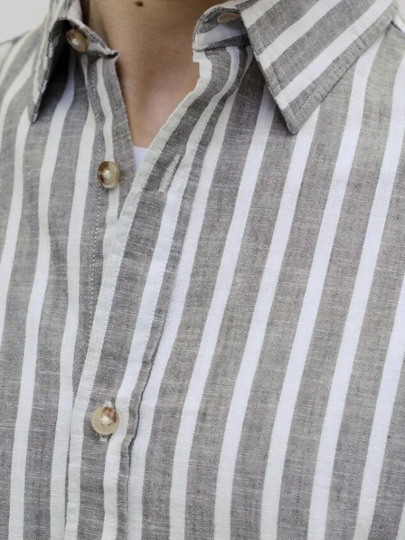 JJESUMMER LINEN BLEND SHIRT L/S SN