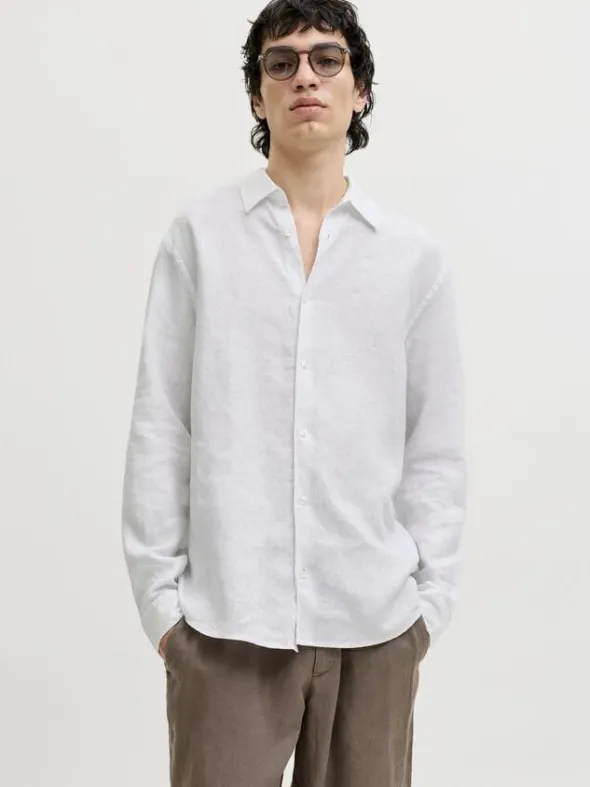 JPRBLALAWRENCE LINEN LS SHIRT SN