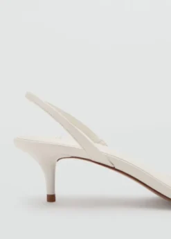 Kitten-heel sandals with strap