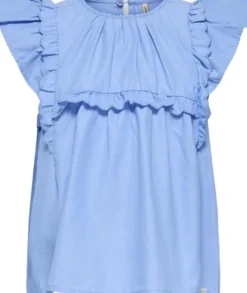 KMGCLARE SS RUFFLE TOP WVN