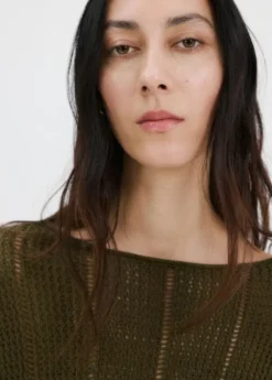 Knitted ribbed sweater