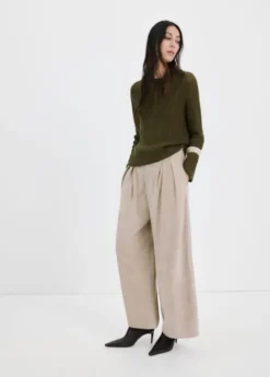 Knitted ribbed sweater