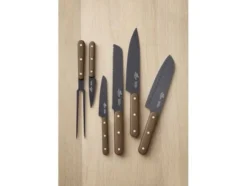 Knivset Phenix Walnut 6 delar Svart/Valnötträ