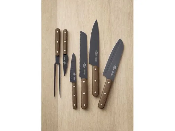 Knivset Phenix Walnut 6 delar Svart/Valnötträ