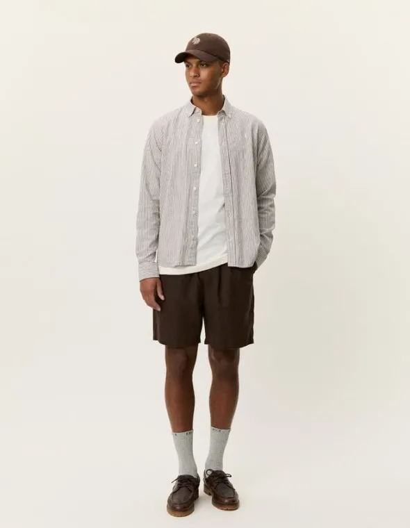 Konrad Stripe Cotton Linen Shirt