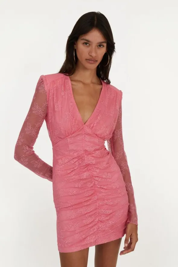 LACE MINI LS DRESS