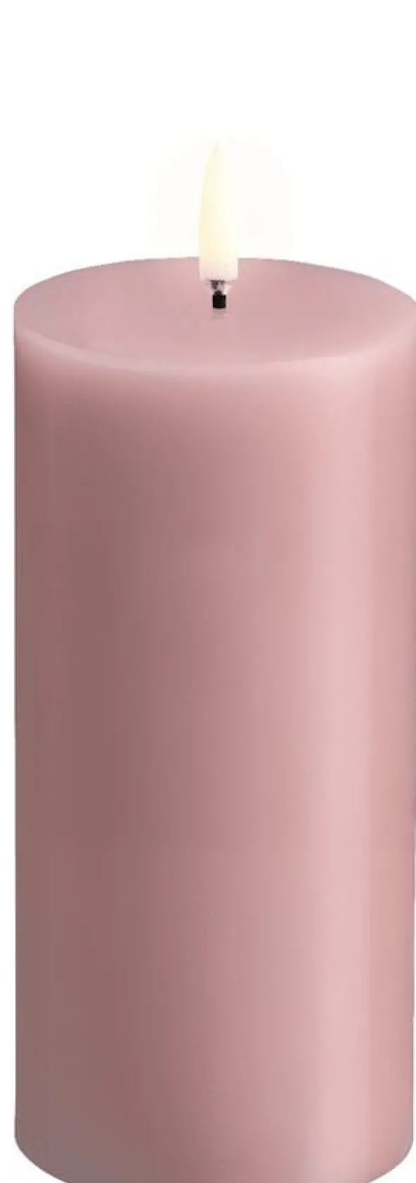 LED pillar candle, Rose powder, Smooth, 7,8x15 cm