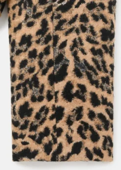 Leopard-print jacket with buttons