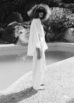Linen balloon trousers