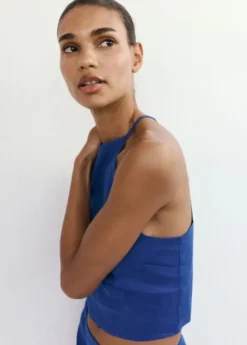 Linen cotton halter top