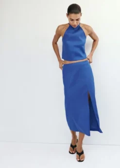 Linen cotton halter top