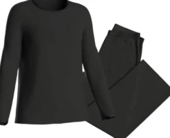 Long pyjama set with elastic waistband