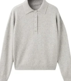 Long-sleeved polo-neck sweater