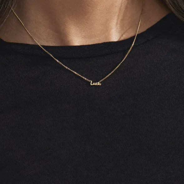 LUCK recycled necklace gold-plated