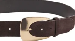 Maxi buckle split suede belt