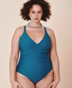 Medewi draperet badedragt - Teal
