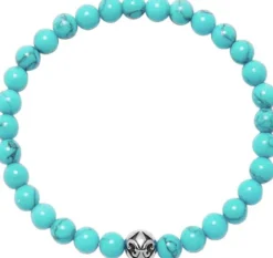 Men's Wristband with Turquoise and Silver