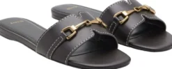 Metallic detail strap sandal