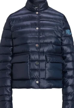 Metallic Quilted Down Coat