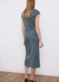 Midi-dress with draped detail