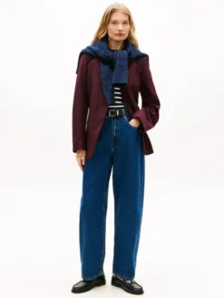 Mid Rise Tapered Barrel Leg Jeans
