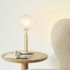 Miira Table, brass / optic clear