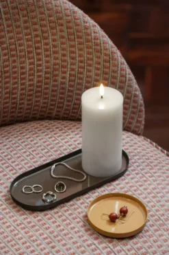MM GRENADA deco tray, oval, charcoal