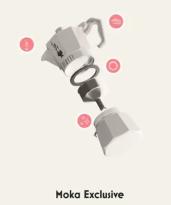 Moka Exclusive espressokande, 3 kop Bialetti