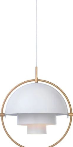 Multi-Lite Pendant (Base: Brass, Shade: White Semi Matt)
