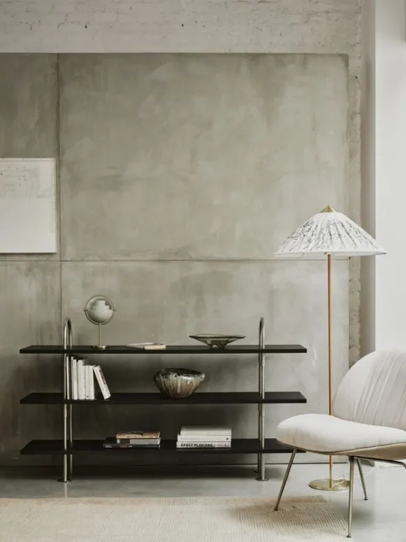 Multi-Lite Portable Lamp, EU (Base: Brass, Shade: Pastel Gray)