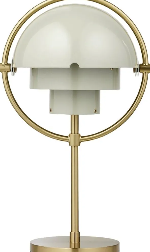 Multi-Lite Portable Lamp, EU (Base: Brass, Shade: Pastel Gray)