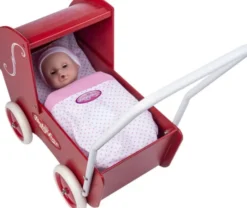 MY BABY RØD TRÆDUKKEVOGN