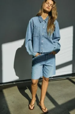 NMALVA L/S DENIM SH SHCKET AZ452LB