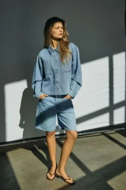 NMALVA L/S DENIM SH SHCKET AZ452LB