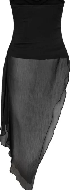 NMISABEL S/L CHIFFON BANDEAU TOP