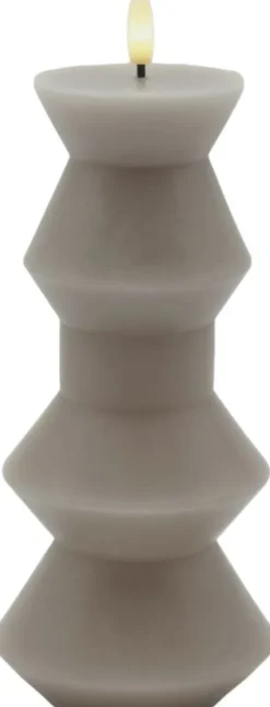 Nordisk Skulptur, Sille Geometri Ø9,2x20,3 cm, Warm Gray