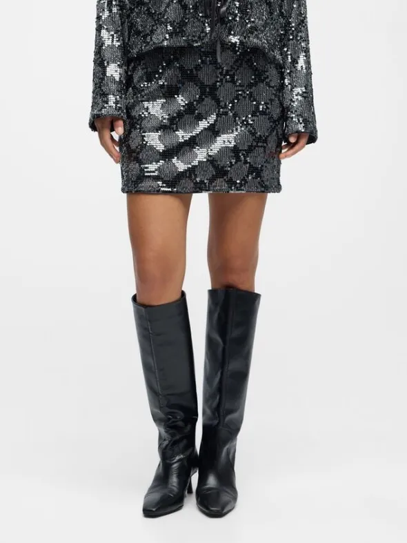 OBJLEA HW SHORT SKIRT 141