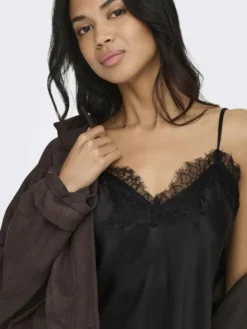 ONLBELLA STRAP SATIN LACE TOP WVN E