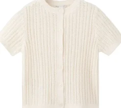 Openwork knit cardigan
