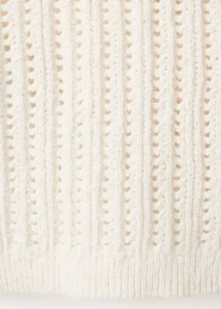 Openwork knit cardigan