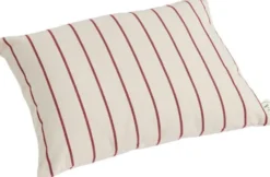 Outdoor Market Cushion - 45 x 35 - Beige with red stripe