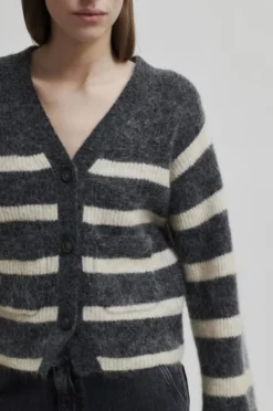 Ovalis Mohair Blend Knit Wide Sleeve Cardigan