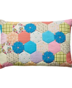 Patch print, dekorativ kudde